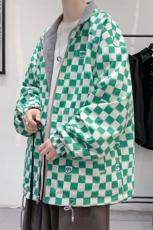 秋上新两面穿开衫夹克港风男女韩版徽章棒球服运动外套8002-P100，男装夹克，电商A441-1