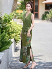 2026夏装新款简约时尚优雅气质无袖套装裙，女装套装/套裙，美沁