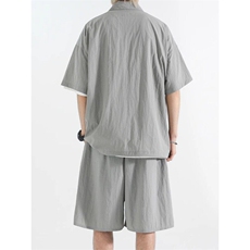 冰丝POLO领男士夏季薄款速干短袖短裤套装宽松篮球运动服TZ113p55，男装休闲套装，电商D315
