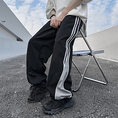百搭休闲裤男宽松2023潮男束脚裤子百搭ins港风潮男裤K0811-P40，男装休闲裤，星座308B-1