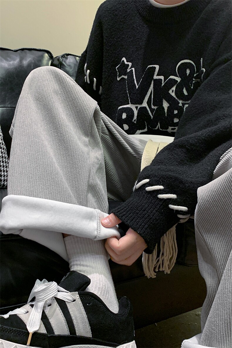 8XL-M秋款特大码胖子运动裤灯芯绒卫裤男9028P45控58,男装休闲裤,电商D206-1