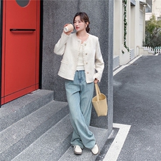 新品，蕾丝拼接小香风短外套W671P185K298，女装短外套，2C209