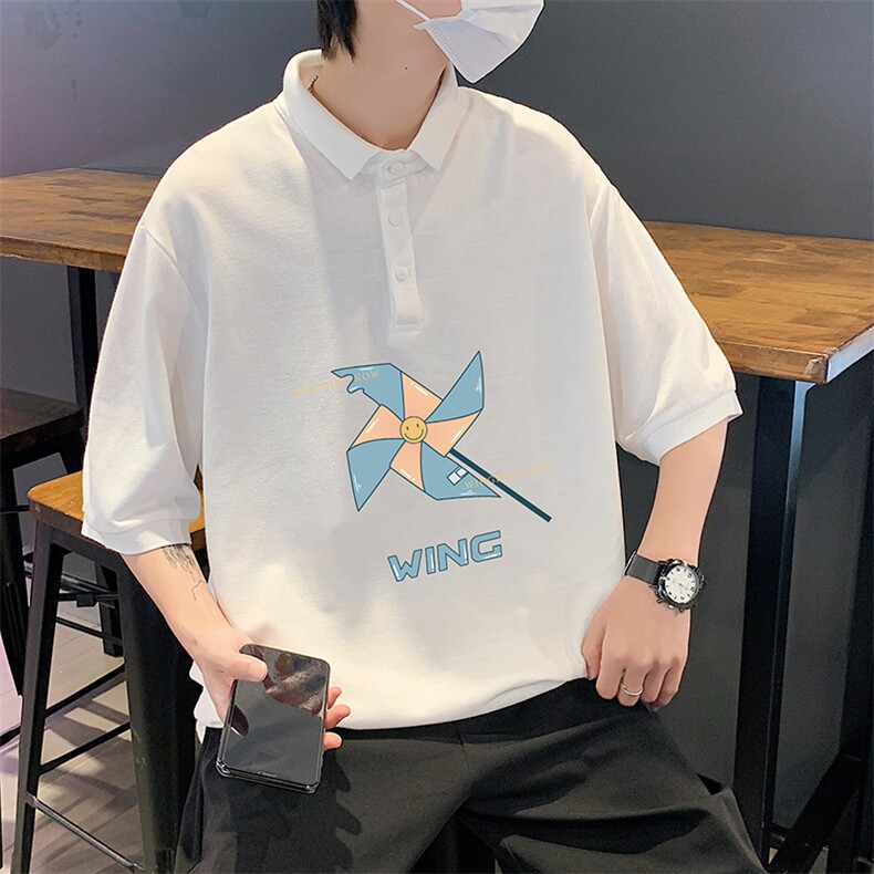 PL57112-P35翻领短袖polo衫男大码胖子半袖t恤男有领保罗衫模特,男装Polo衫,电商A040