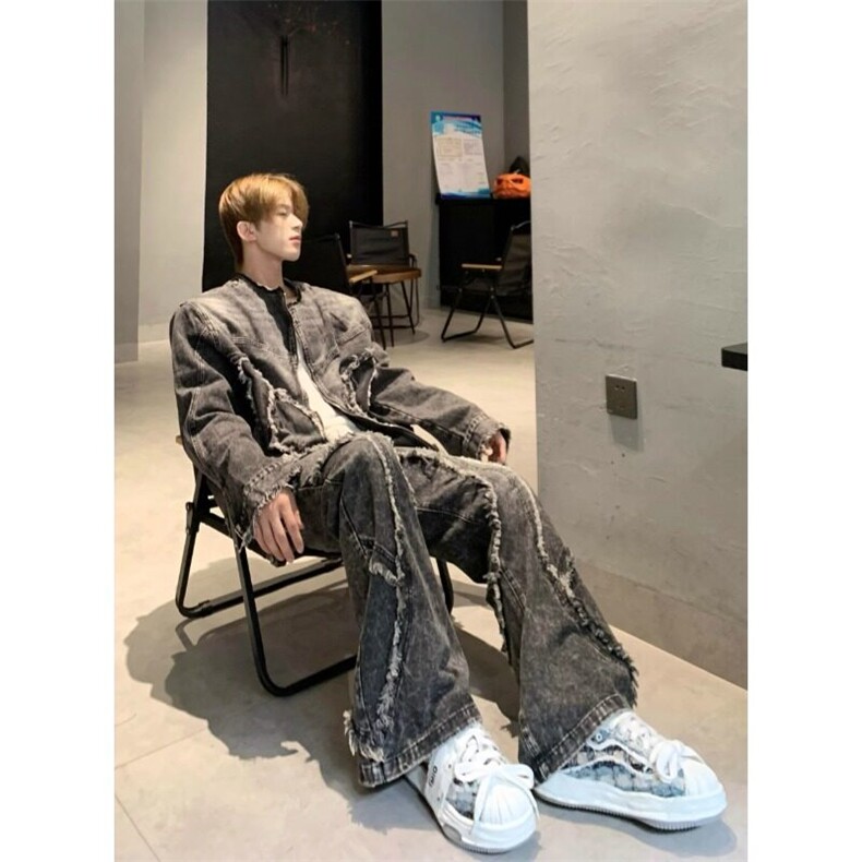 牛仔外套P73+牛仔裤P60两件套男 TZ123-P133图片
