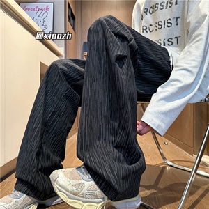 XZ616 秋季新款重磅灯芯绒满印双褶休闲长裤 TY1056 特P40控78图片