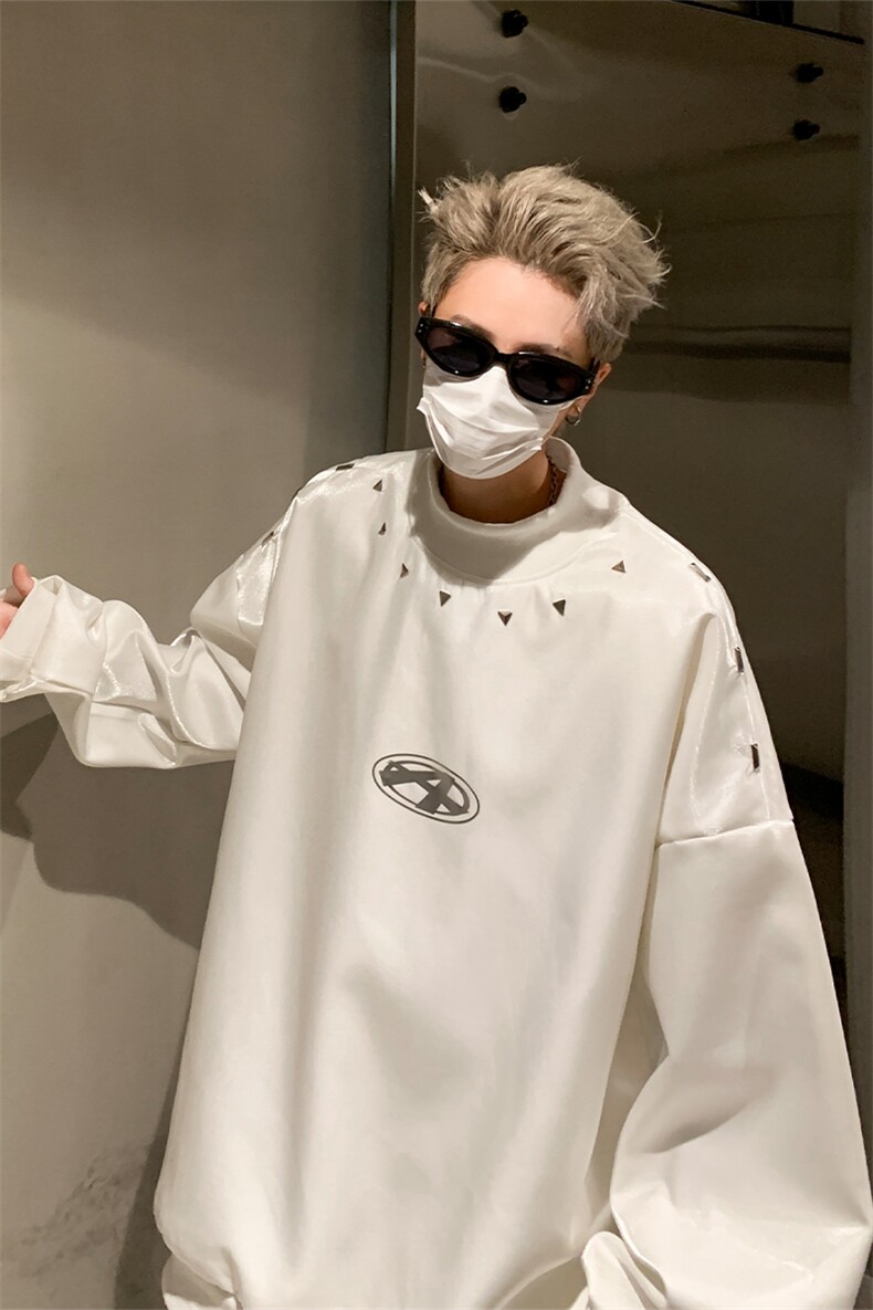 美式半高领长袖卫衣男2025秋季宽松休闲外套XZ514-2-24228-P78,女装短外套,星座514-2(原B239)
