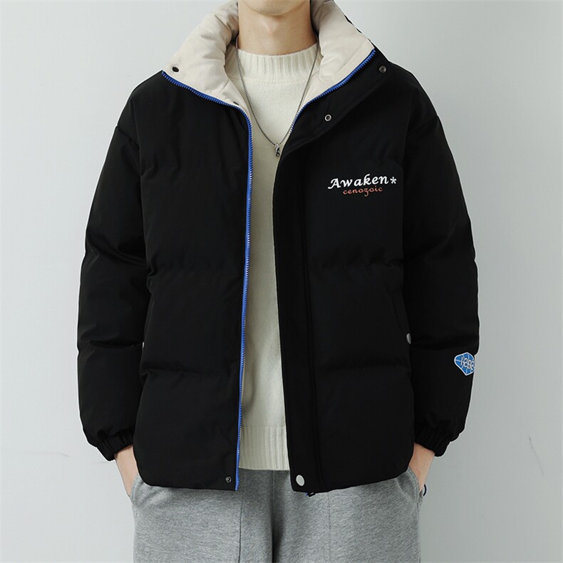 新款男百搭设计感纯色情侣日系无影墙棉衣M068B-P90控148,男装棉衣,星座717