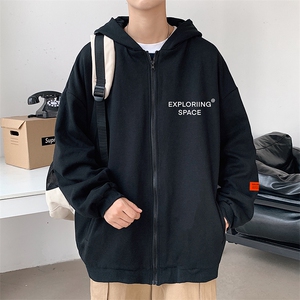 KS21244-P38 NASA连帽开衫卫衣男运动外套大码班服图片