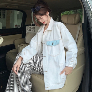 水洗牛仔外套新款秋冬季宽松美式复古小香风设计感小众NZ016-75图片