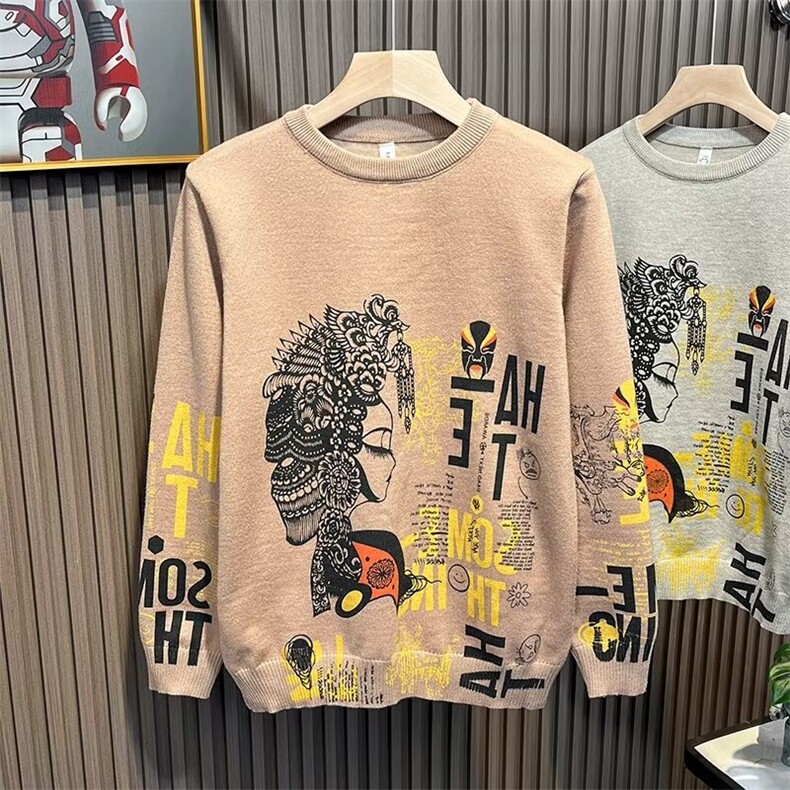 慵懒潮流气质原宿简约日系流行毛衣男款圆领百搭文艺时尚ins新款,男装针织衫/毛衣,星座1013