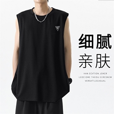 夏季显瘦无袖t恤薄款宽松冰丝速干宽松柔顺TT382-特批3459，男装T恤，星座718