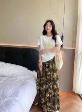 2025简约百搭雪花棉小象T恤，女装T恤，湘姗
