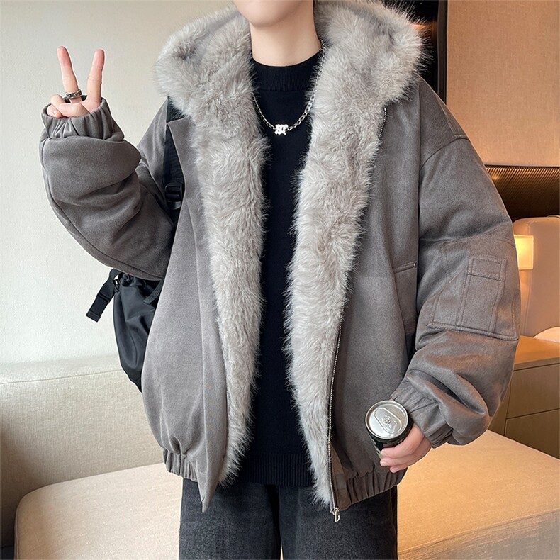 主推冬季连帽新款宽松/座山雕外套潮加厚棉衣XZ102B-1M817-P115图片