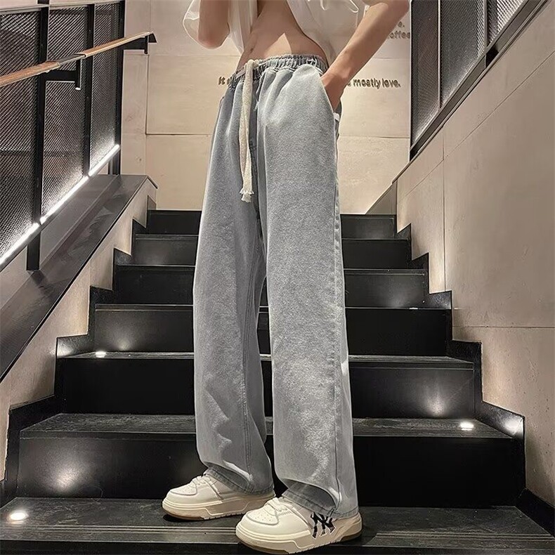 港风潮男夏季新款个性牛仔裤嘻哈ins潮高街潮流痞帅K96,男装牛仔裤,星座205-2