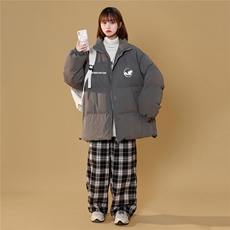 中性22冬季新款时尚潮流字母休闲加厚保暖立领棉衣MY7021P95控118，男装棉衣，A247A
