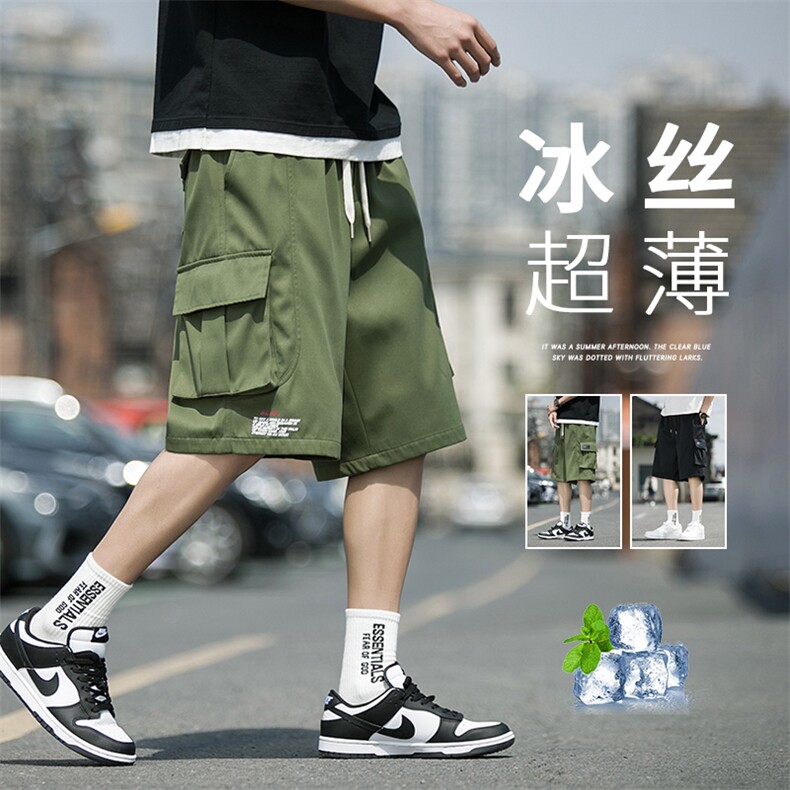 夏季新品五分裤男生短裤宽松休闲运动百搭工装裤子DK21218P-30,男装牛仔裤,电商A128