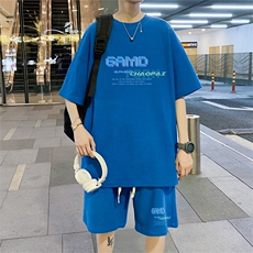 ！2024夏季新款男士华夫格短袖T恤套装夏天一套HTZ33P50，男装T恤，电商B220