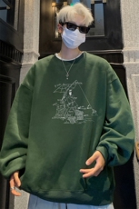 ！圆领卫衣男装港风长袖t恤男外套男WY533-特P23，男装T恤，电商B371