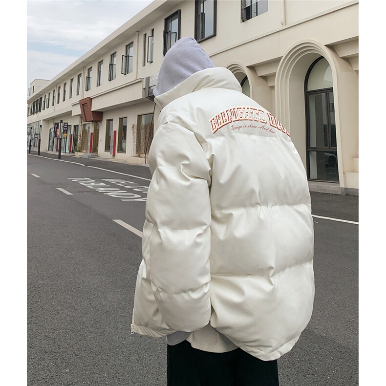 港风23新款冬季时尚百搭立领PU皮棉服外套MY64510P115控158,男装棉衣,电商A268A