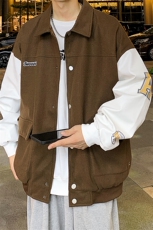 JK808P68港风拼接翻领百搭休闲宽松夹克外套男，男装夹克，星座1204-3