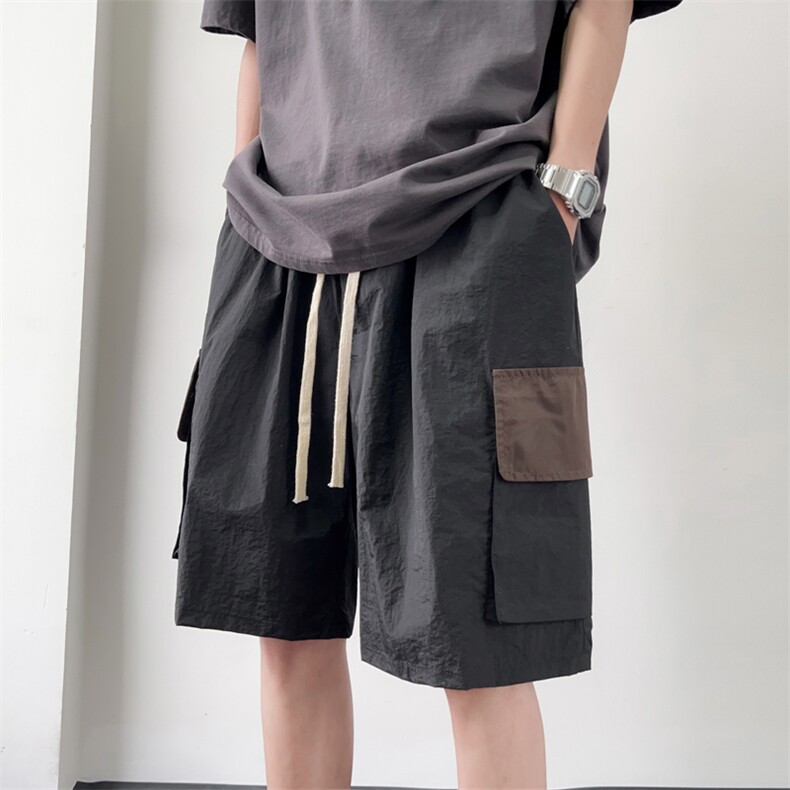 夏季速干机能休闲短裤男宽松潮流五分裤工装短裤K1002P28，男装牛仔裤，电商C323