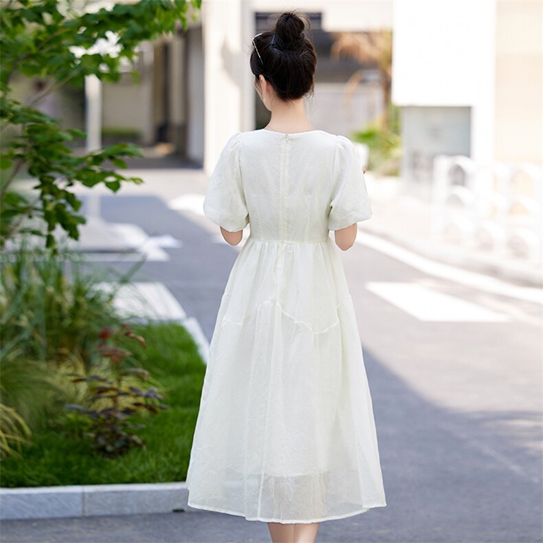 紫色超仙仙女裙子设计感小众法式甜美连衣裙女夏季新款收腰显瘦,女装连衣裙,韩然一族