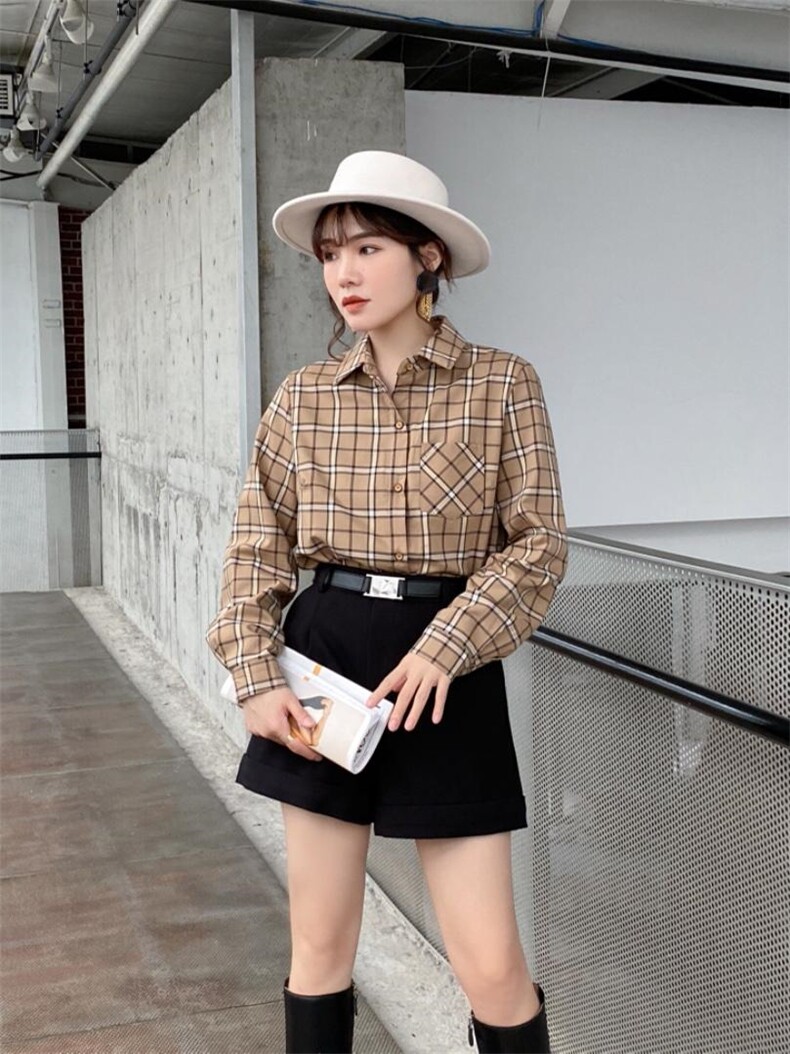 加绒衬衫，女装衬衫，依伊贝诺