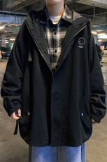 JK41072-P85纯棉连帽夹克男士大码工装夹克男外套男，男装夹克，电商A040