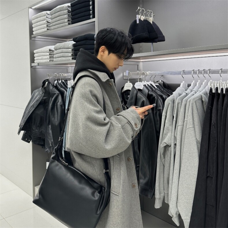 816B-DY1021-P125冬季毛呢大衣男韩版过膝呢子外套休闲风衣,男装毛呢大衣,星座816B