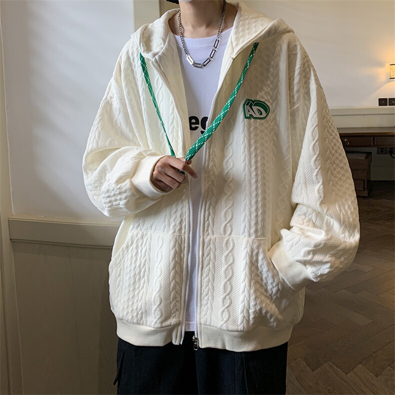 citboy酒店秋冬大麻花开衫连帽高品质卫衣夹克外套WK221-P60控88,男装夹克,电商B370