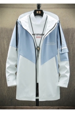 男士外套中长款韩版潮流2021新款连帽夹克男秋季风衣服Y，男装夹克，星座509