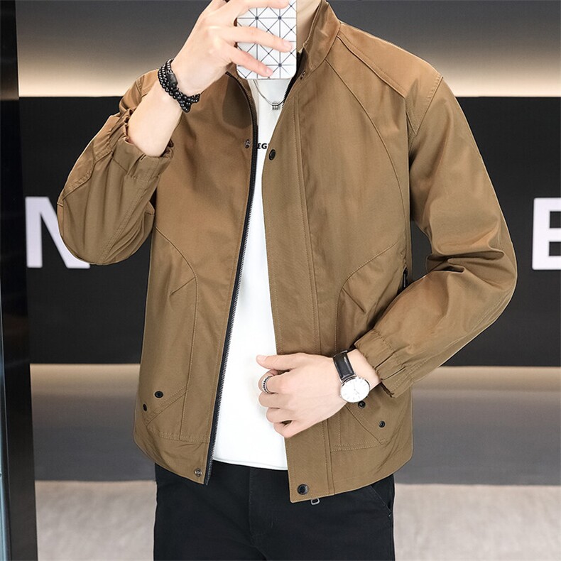 春季新款男士立领高端潮流百搭休闲夹克外套上衣7937P75,男装夹克,电商B226