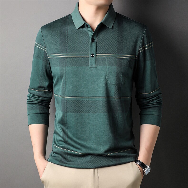 D661833钱塘2020-2中年男士春秋薄款休闲商务T恤主推款P57,男装T恤,钱塘207-2