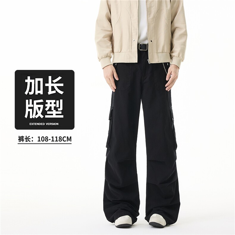 2026新款美式潮牌宽松直筒工装重工水洗闲牛仔情侣长裤K8009/P65，男装工装外套，星座202