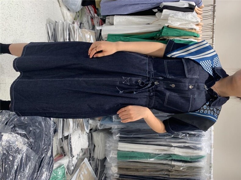 现货夏装新款牛仔连衣裙搭配丝巾可拆卸,女装连衣裙,JJY 锦娇衣