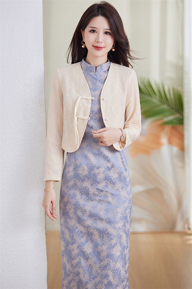 婵米儿2024夏天披肩外套百搭旗袍连衣裙空调衫女上衣时尚款,女装短外套,婵米儿