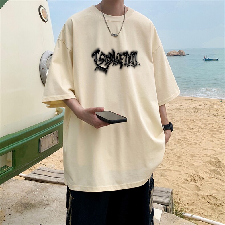 量大优供视频220克美式短袖t恤T3186得物直播有280克品质,男装T恤,电商A486