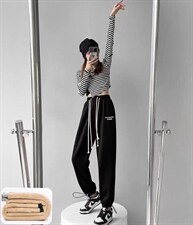 加绒卫裤，女装休闲裤，盈佳