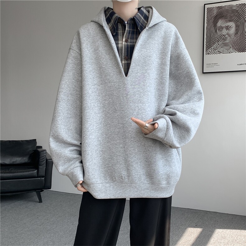 现货WY10178-特p58加绒P68重磅卫衣大码假俩件连帽衫美式外套,女装短外套,电商A059