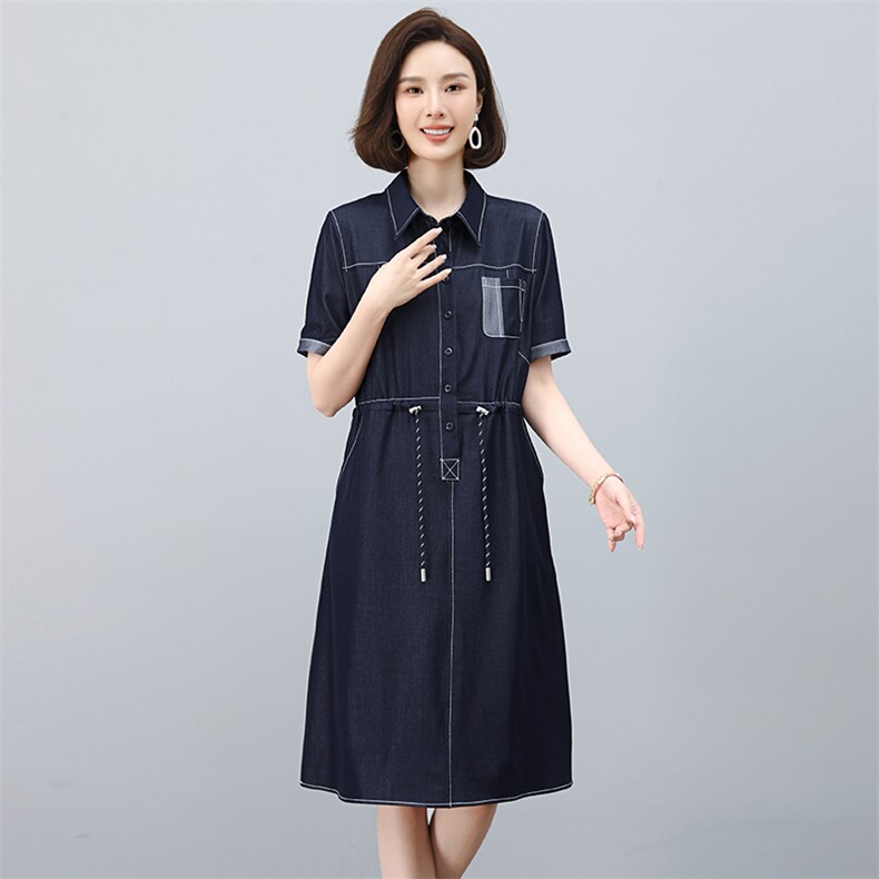 现货牛仔连衣裙,女装连衣裙,韩派