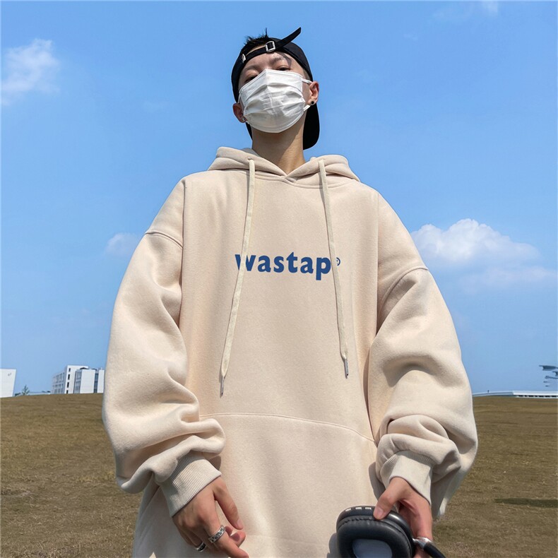！ 秋季重磅宽松大码港风wast印花连帽卫衣LW09-特p35图片