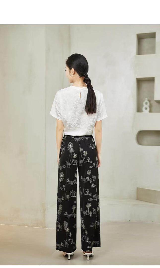 现货夏款趣味印花阔腿裤，其它，觅处