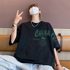 ！纯棉重磅220克夏季男士印花短袖T恤QT707-T237-P25，男装T恤，星座617B