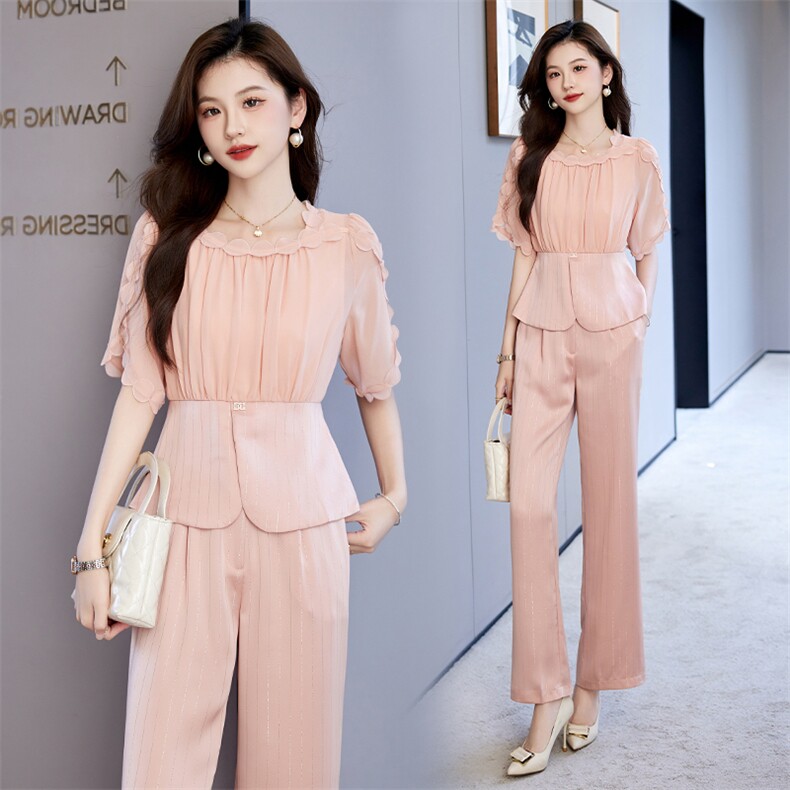 干练气质女装套装2024新款夏御姐女神范高端洋气时尚时髦两件套,女装套装/套裙,火爆靓佳人