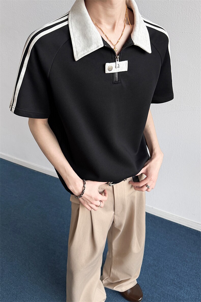 2026夏季270g华棉美式三条杠短袖T恤男DT50892-特P30建议零售价78,男装T恤,电商A001-1