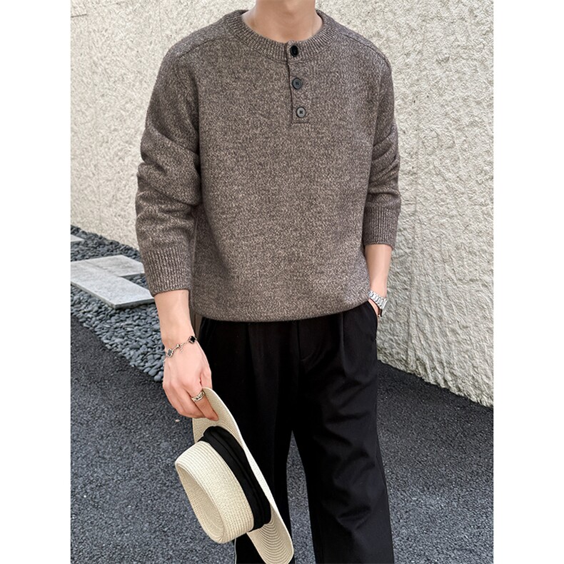 A135-2517男士秋冬亨利领毛衣高品质高克重P78控119量大差价大，男装针织衫/毛衣，电商A135（原星座819）