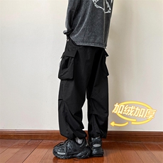 B221秋冬加绒加厚日系工装休闲裤LK22053-P60控78加绒P75控98，男装休闲裤，电商B221