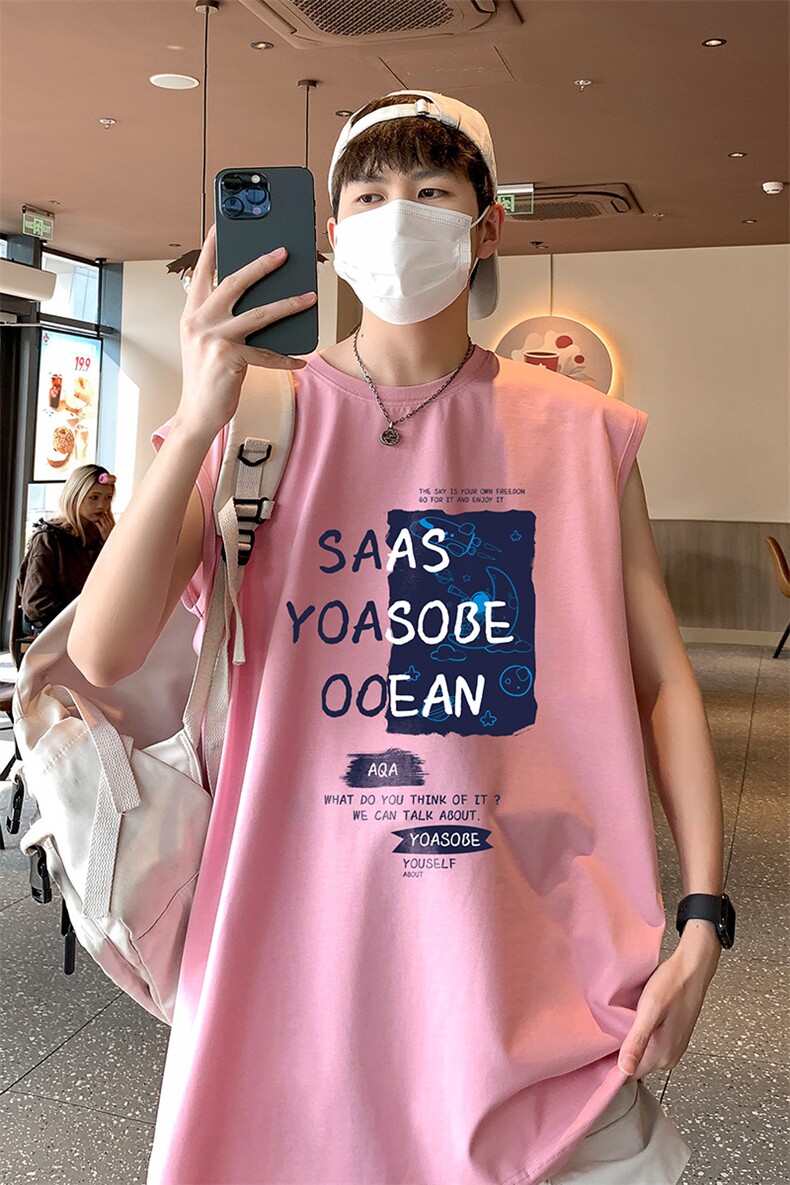 新款直播抖音得物品质纯棉250克重磅男无袖背心T恤T529P28控39,男装背心/马甲,电商C408(原B339-1)