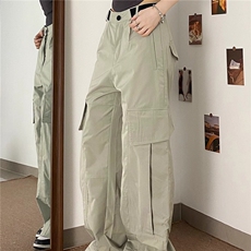 重工大口袋工装裤男女潮牌高街复古廓形结构伞兵冲锋裤MKA827P49，男装工装外套，星座1013-5