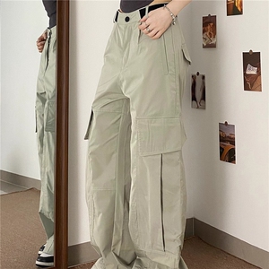 重工大口袋工装裤男女潮牌高街复古廓形结构伞兵冲锋裤MKA827 P49图片
